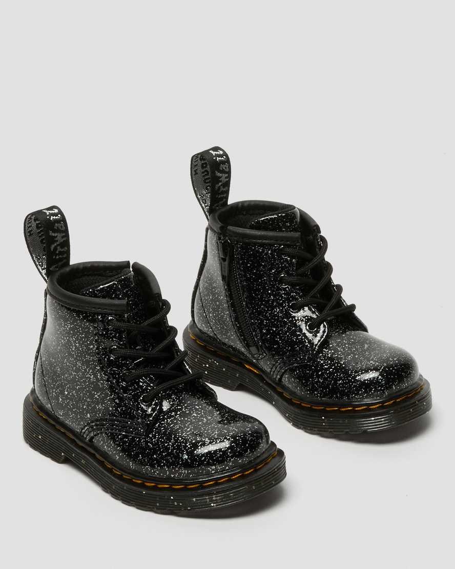 Black Cosmic Glitter Kids' Dr Martens Infant 1460 Glitter Ankle Boots | 301278-ZOM