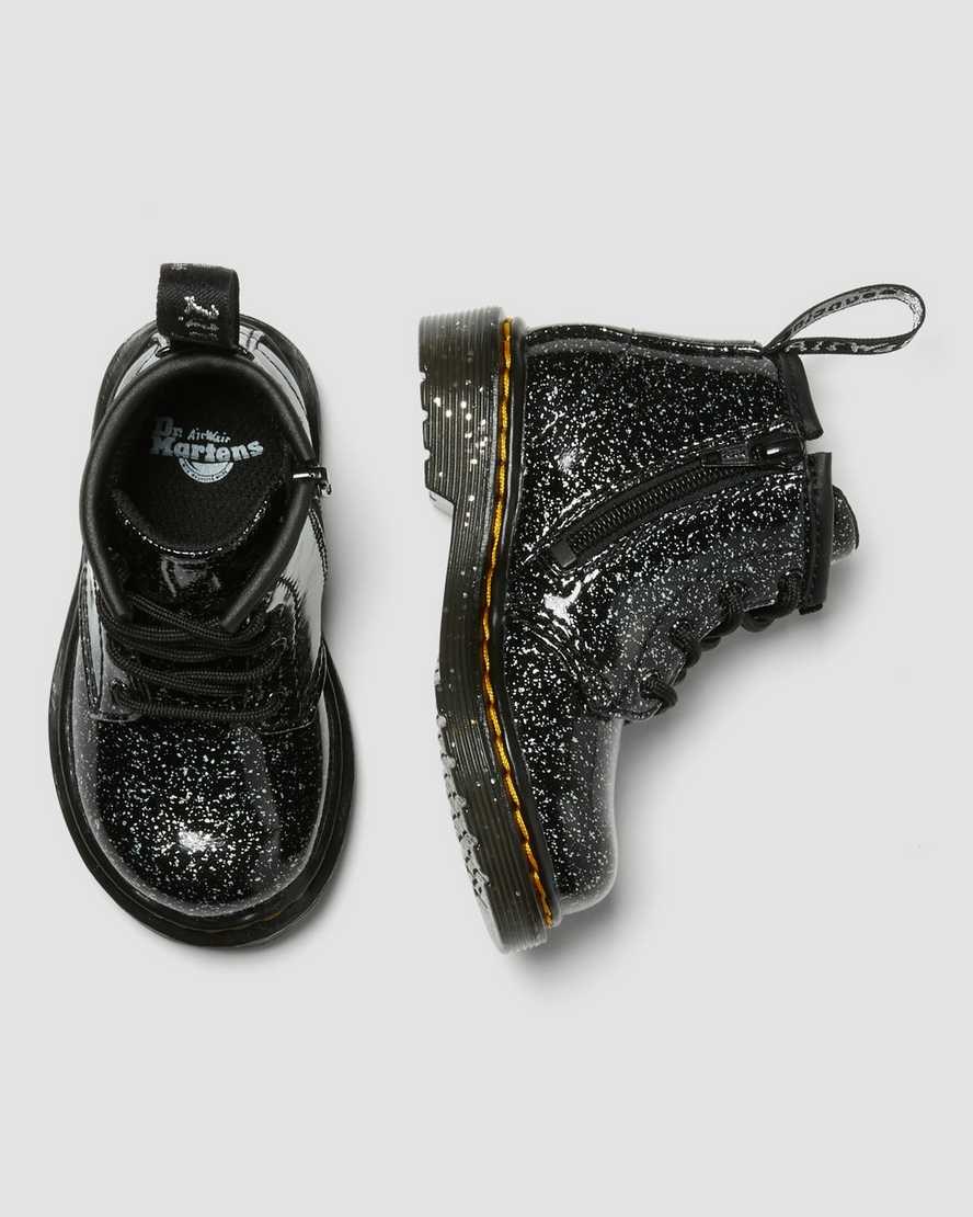 Black Cosmic Glitter Kids' Dr Martens Infant 1460 Glitter Ankle Boots | 301278-ZOM