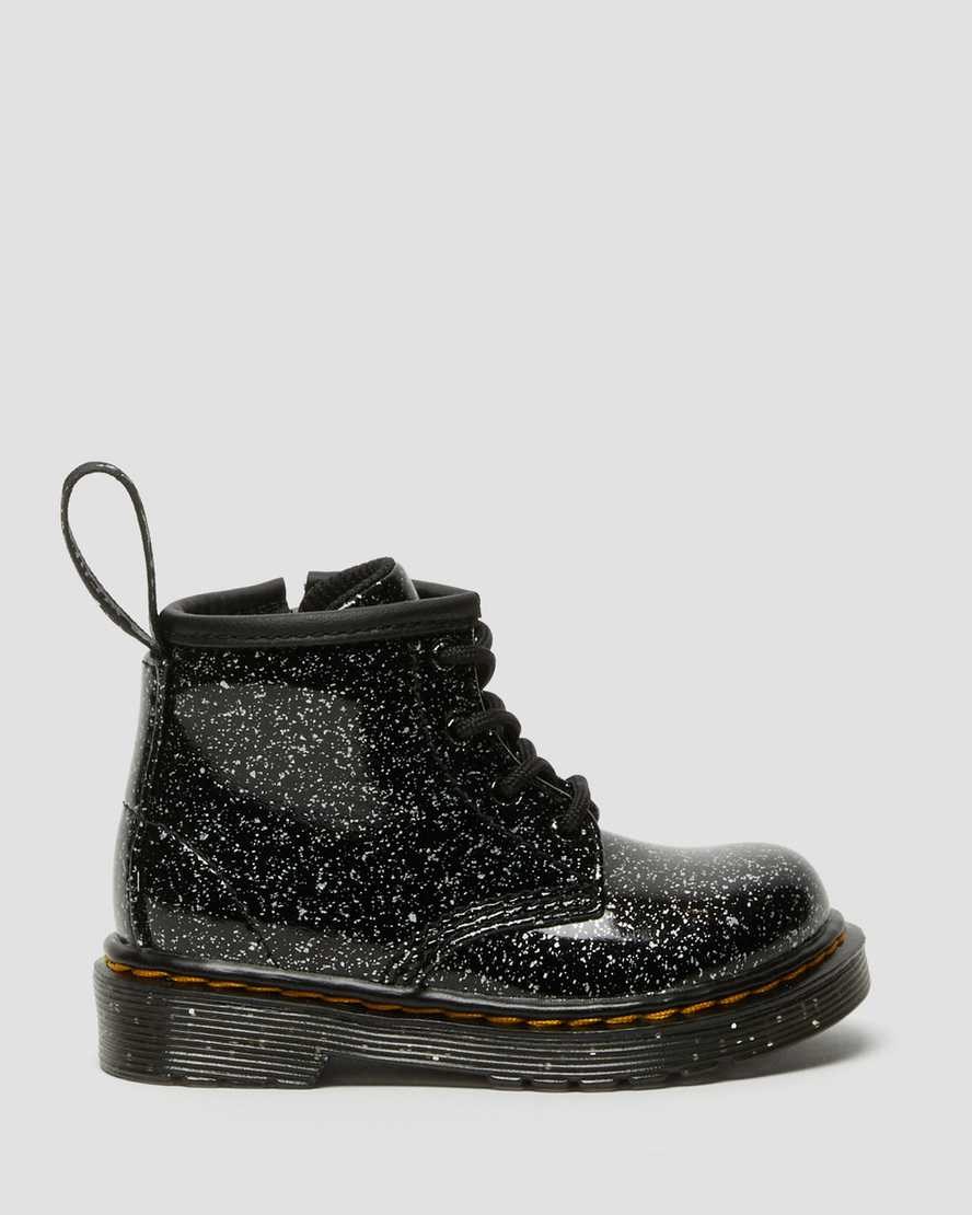 Black Cosmic Glitter Kids' Dr Martens Infant 1460 Glitter Ankle Boots | 301278-ZOM