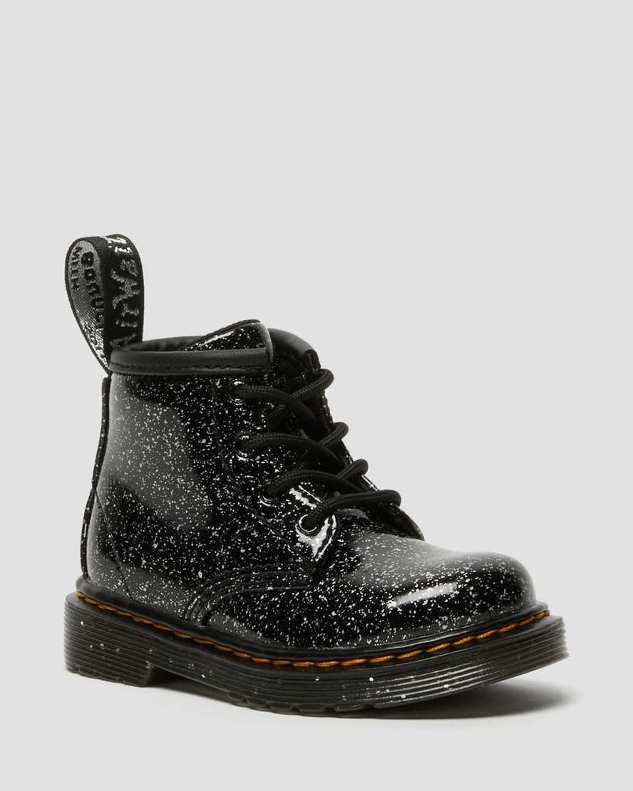 Black Cosmic Glitter Kids\' Dr Martens Infant 1460 Glitter Ankle Boots | 301278-ZOM