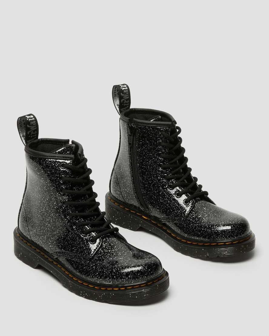 Black Cosmic Glitter Kids' Dr Martens Junior 1460 Glitter Lace Up Boots | 871235-SAR