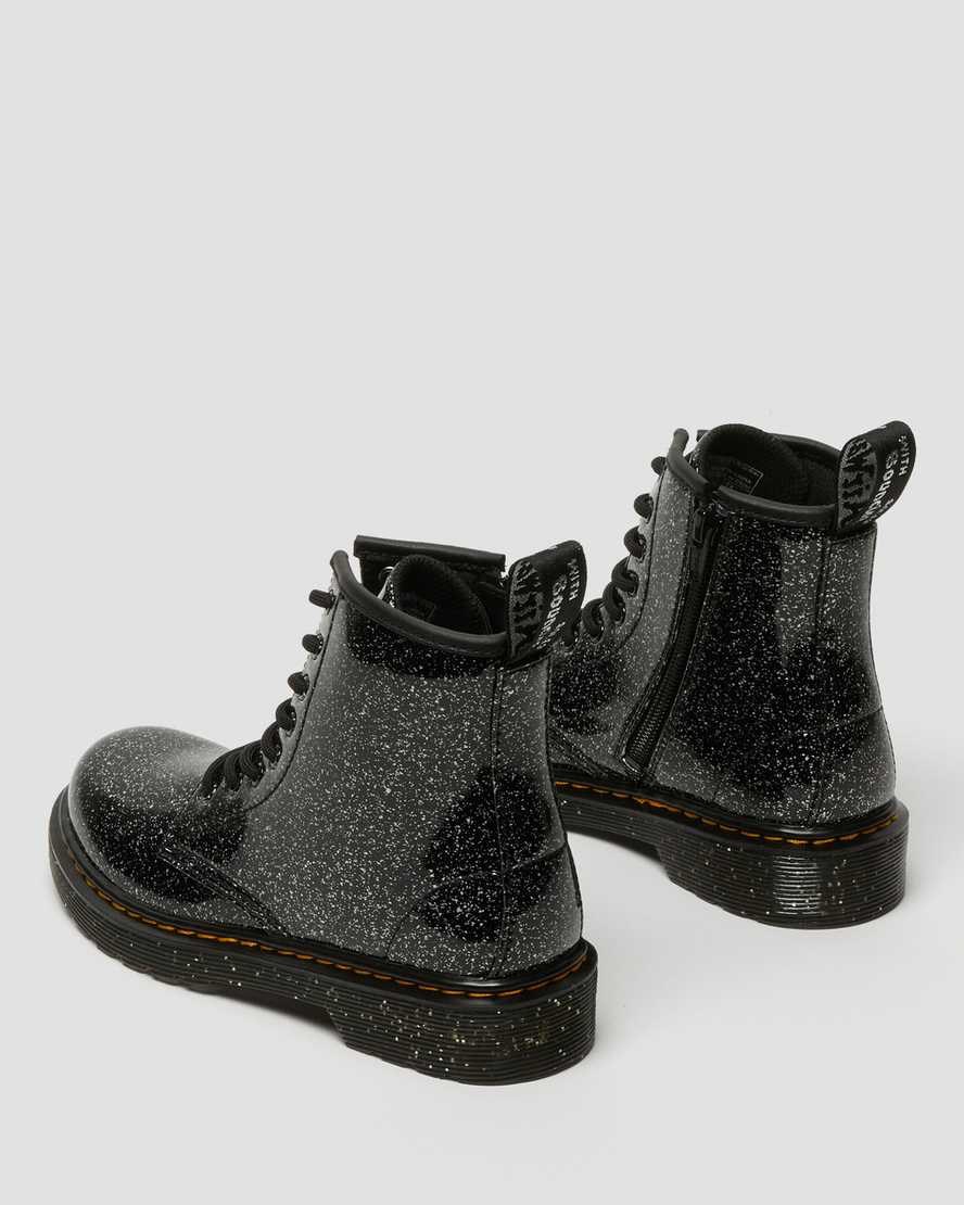 Black Cosmic Glitter Kids' Dr Martens Junior 1460 Glitter Lace Up Boots | 871235-SAR