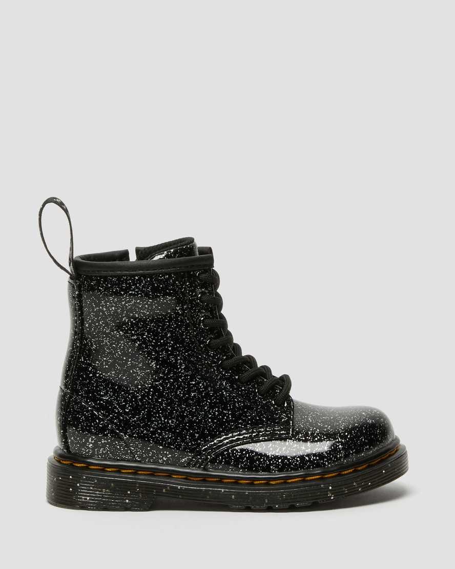 Black Cosmic Glitter Kids' Dr Martens Toddler 1460 Glitter Lace Up Boots | 158742-XQD