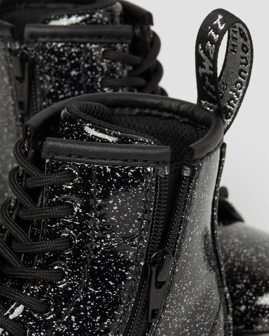 Black Cosmic Glitter Kids' Dr Martens Toddler 1460 Glitter Lace Up Boots | 158742-XQD