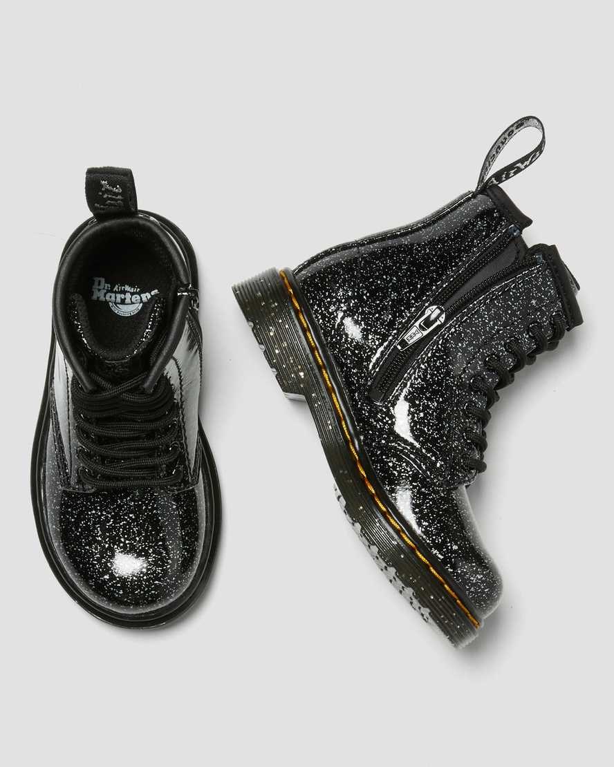 Black Cosmic Glitter Kids' Dr Martens Toddler 1460 Glitter Lace Up Boots | 158742-XQD