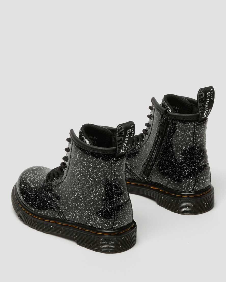 Black Cosmic Glitter Kids' Dr Martens Toddler 1460 Glitter Lace Up Boots | 158742-XQD