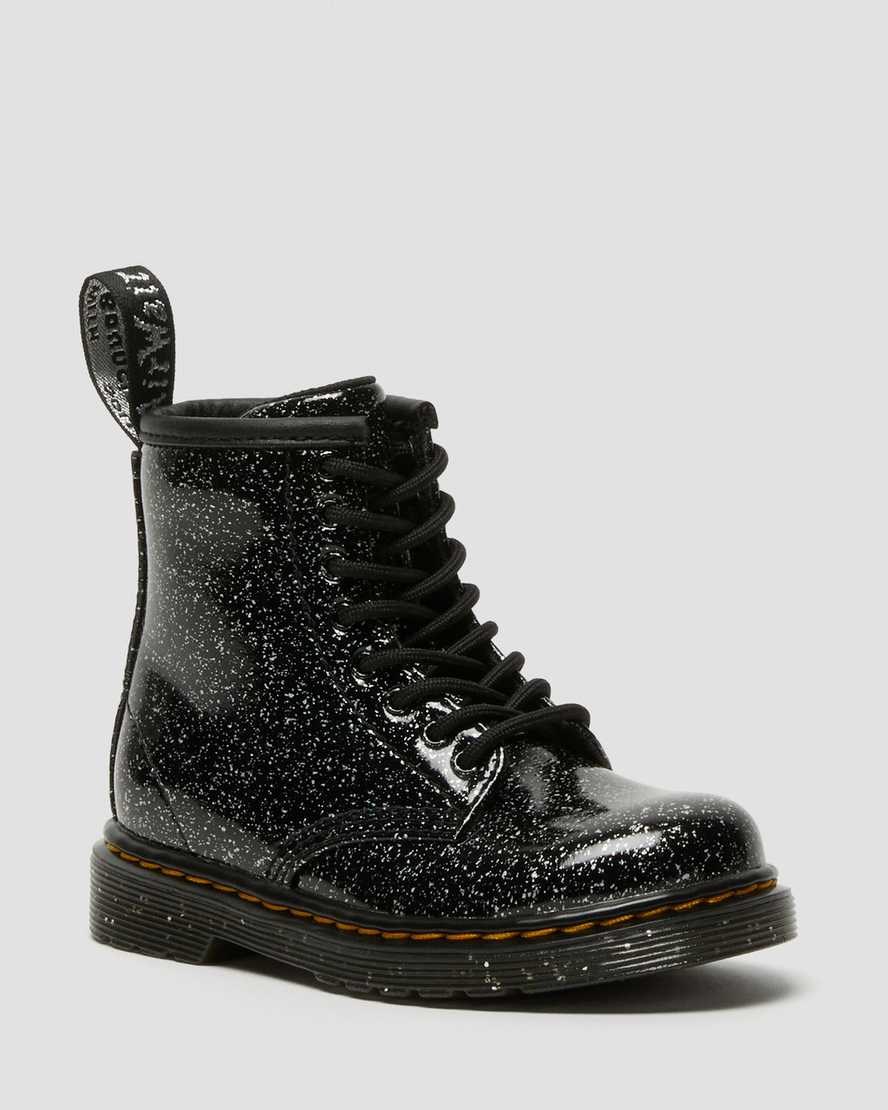 Black Cosmic Glitter Kids' Dr Martens Toddler 1460 Glitter Lace Up Boots | 158742-XQD