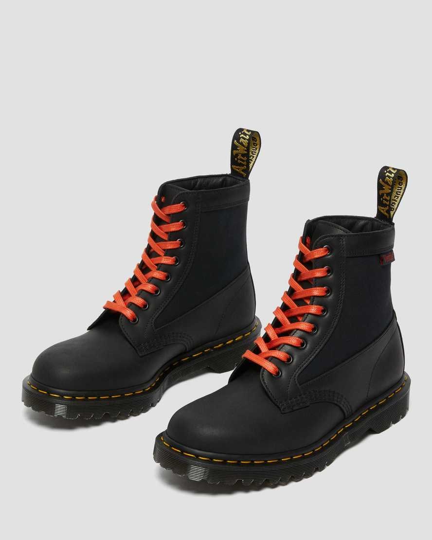 Black Dockyard Women's Dr Martens 1460 Panel Made in England Leather Ankle Boots | 052971-KVM