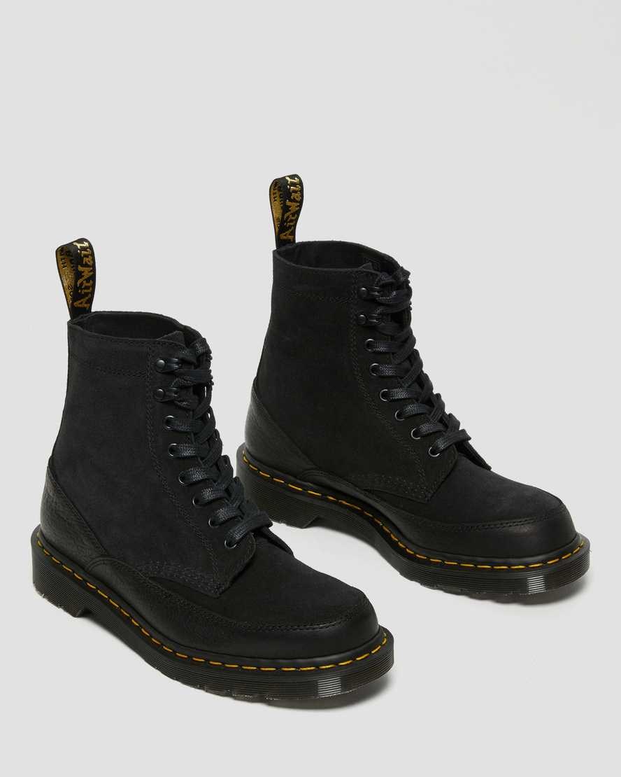 Black Durango Men's Dr Martens 1460 Guard Made in England Leather Lace Up Boots | 572893-VIC