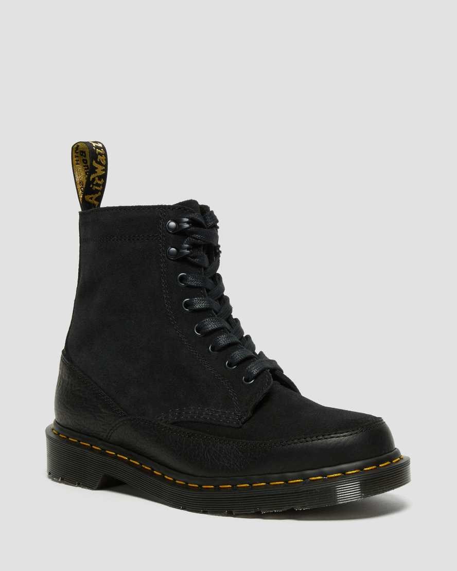 Black Durango Men\'s Dr Martens 1460 Guard Made in England Leather Lace Up Boots | 572893-VIC