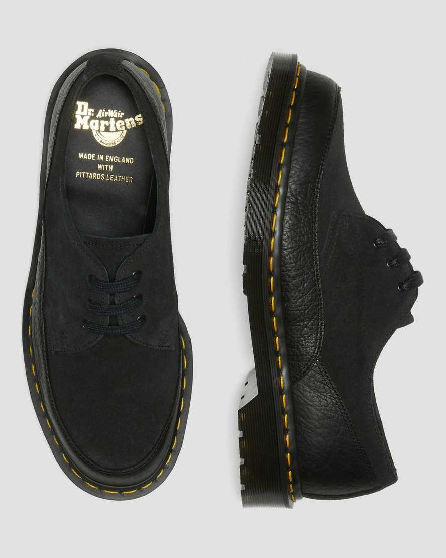 Black Durango Men's Dr Martens 1461 Guard Made in England Leather Oxford Shoes | 398015-WUN