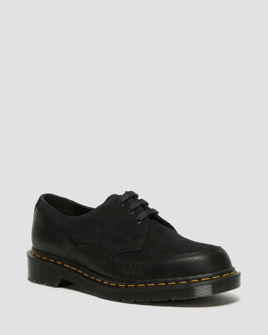 Black Durango Men's Dr Martens 1461 Guard Made in England Leather Oxford Shoes | 398015-WUN