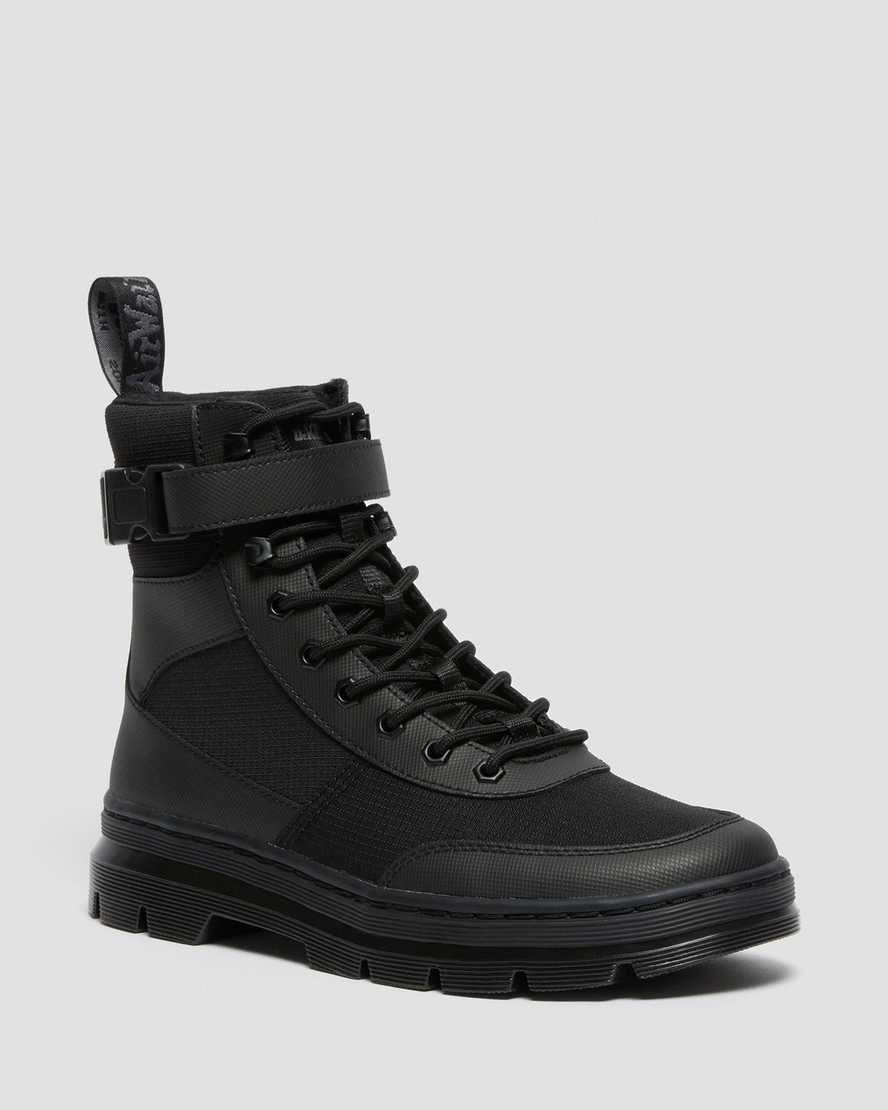 Black Element-poly Rip Stop Men's Dr Martens Combs Tech Poly Utility Boots | 047813-VJO