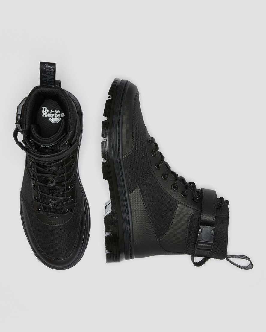 Black Element-poly Rip Stop Men's Dr Martens Combs Tech Poly Lace Up Boots | 739502-LNC