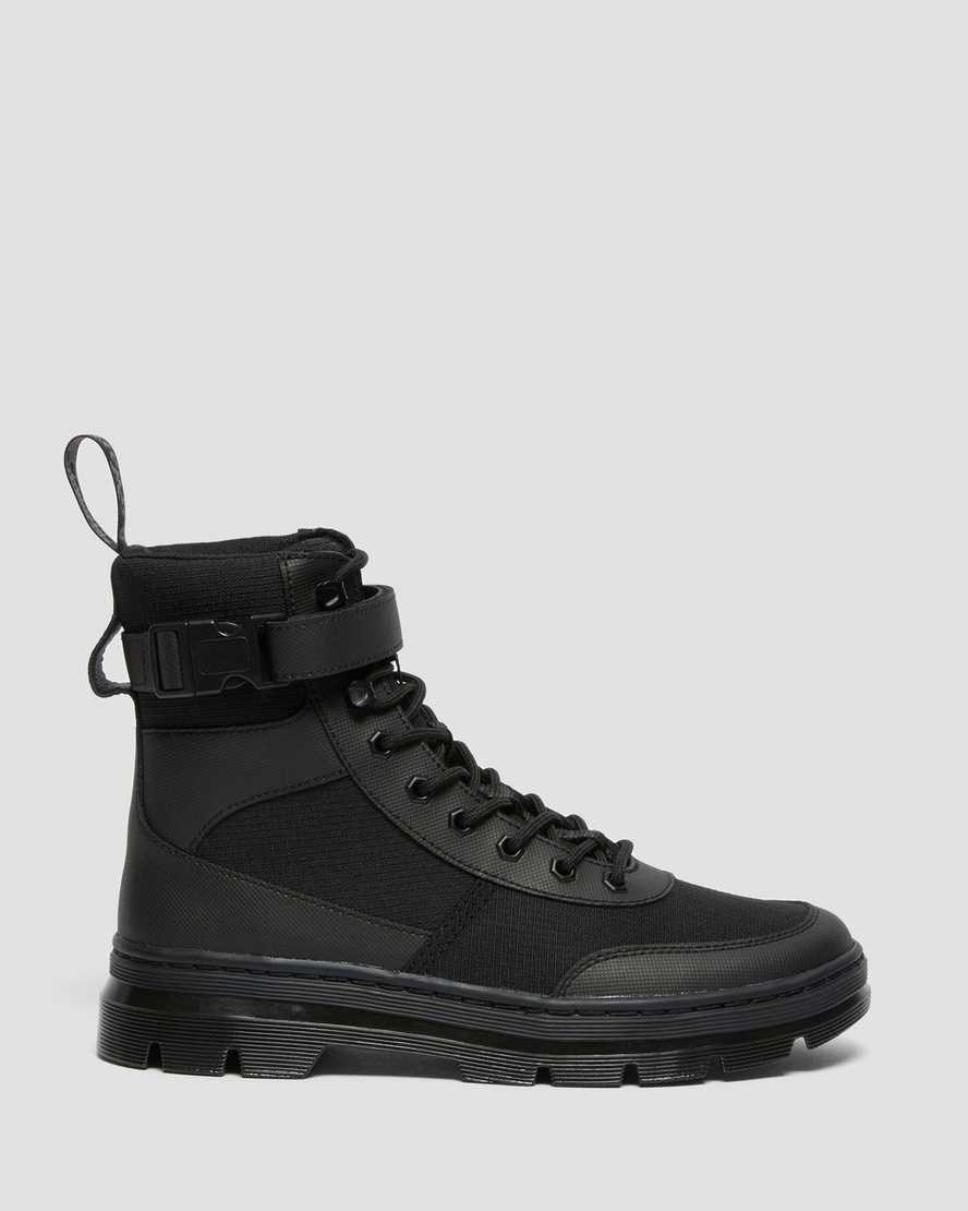 Black Element-poly Rip Stop Men's Dr Martens Combs Tech Poly Lace Up Boots | 739502-LNC