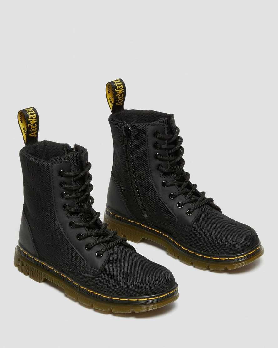 Black Extra Tough Poly Kids' Dr Martens Junior Combs Extra Tough Poly Casual Boots | 860243-YBA