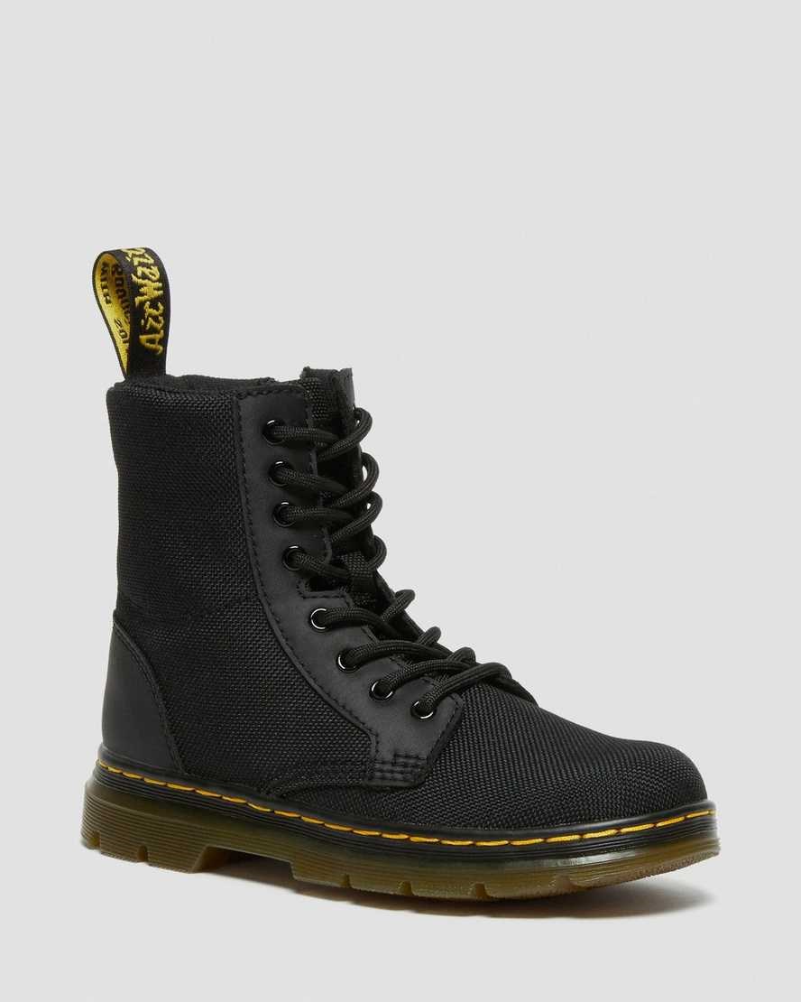 Black Extra Tough Poly Kids' Dr Martens Junior Combs Extra Tough Poly Casual Boots | 860243-YBA