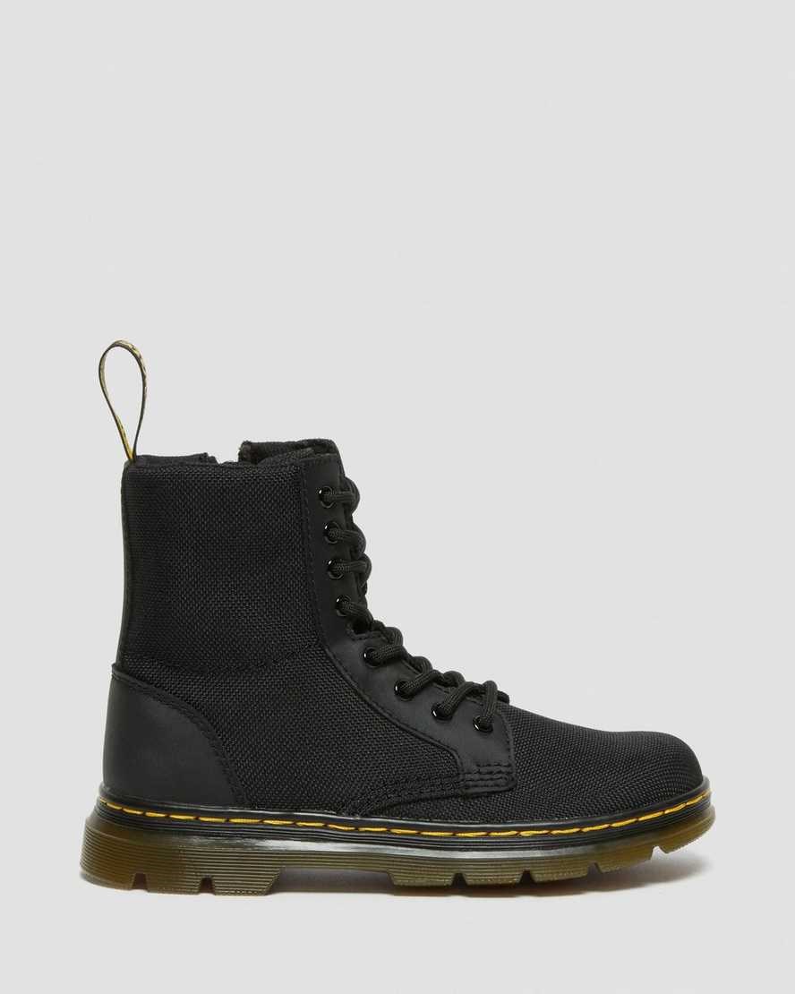 Black Extra Tough Poly Kids' Dr Martens Junior Combs Extra Tough Poly Casual Boots | 860243-YBA