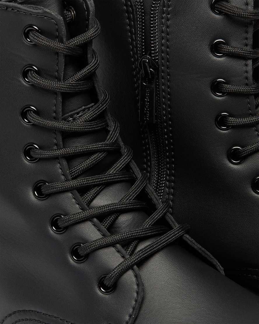 Black Felix Rub Off Men's Dr Martens Vegan Jadon II Mono Lace Up Boots | 179358-VHU