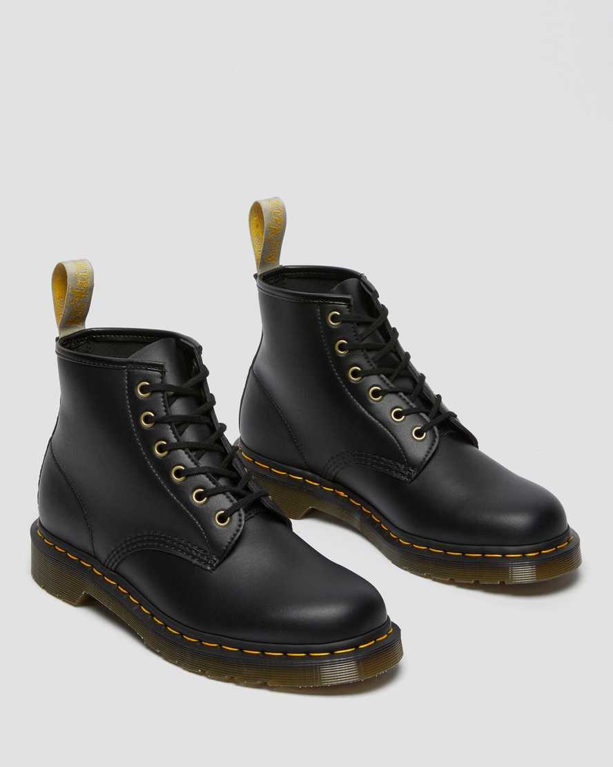 Black Felix Rub Off Men's Dr Martens Vegan 101 Felix Lace Up Boots | 207369-UHB