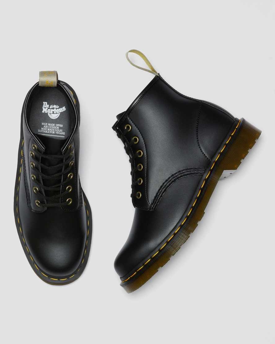 Black Felix Rub Off Men's Dr Martens Vegan 101 Felix Lace Up Boots | 207369-UHB