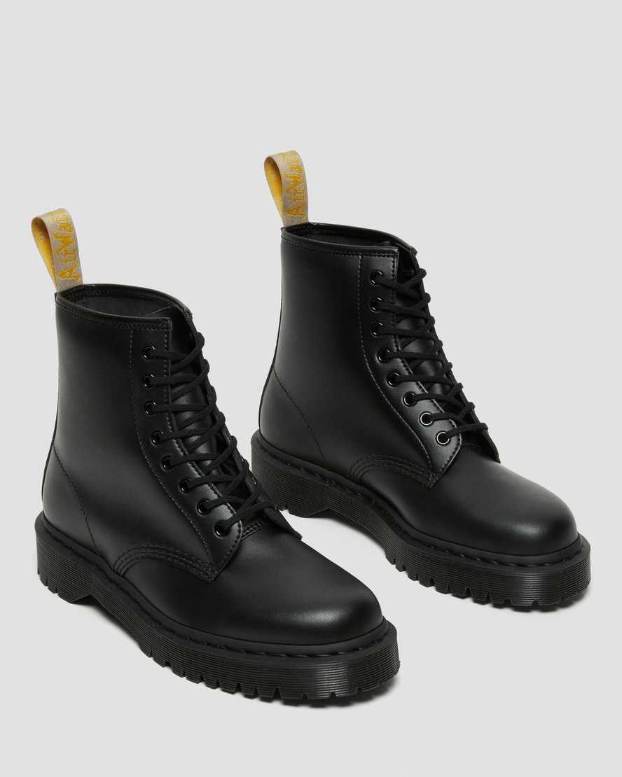 Black Felix Rub Off Men's Dr Martens Vegan 1460 Bex Mono Ankle Boots | 372906-JHI