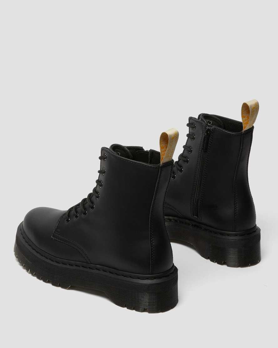 Black Felix Rub Off Men's Dr Martens Vegan Jadon II Mono Ankle Boots | 806573-MZH