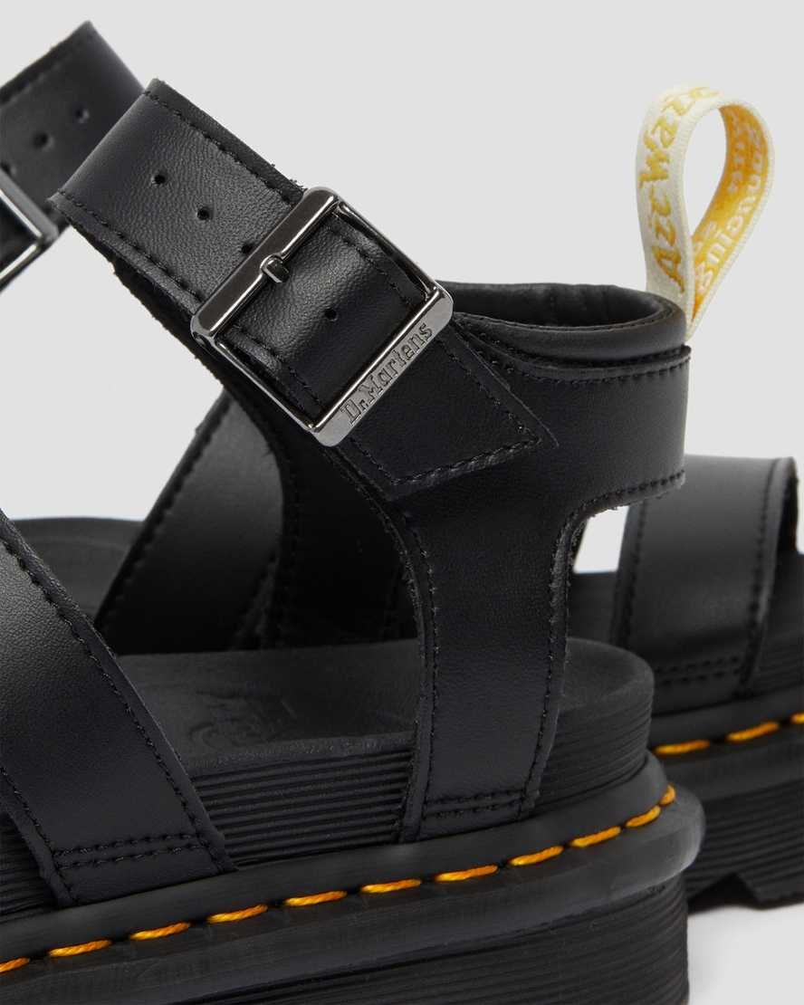 Black Felix Rub Off Women's Dr Martens Vegan Blaire Felix Gladiator Sandals | 846273-TBN