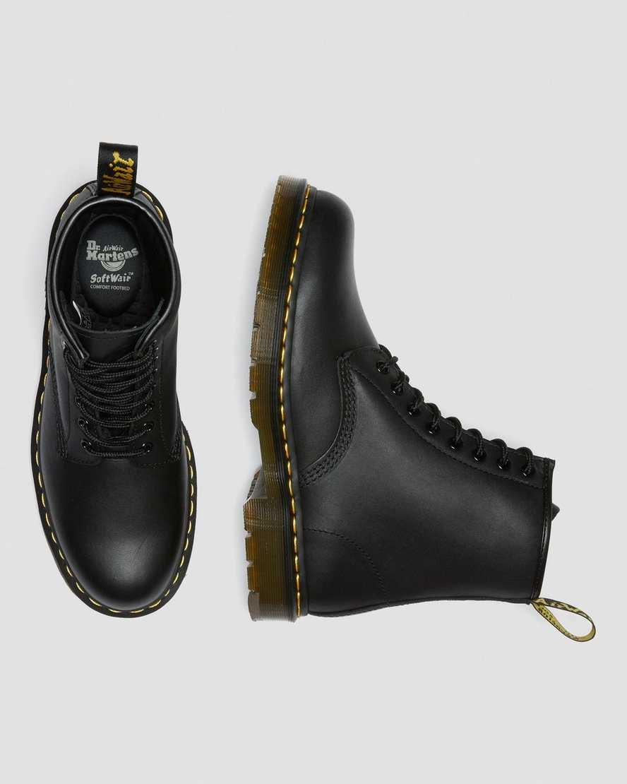 Black Industrial Full Grain Men's Dr Martens 1460 Slip Resistant Leather Lace Up Boots | 163978-PUG