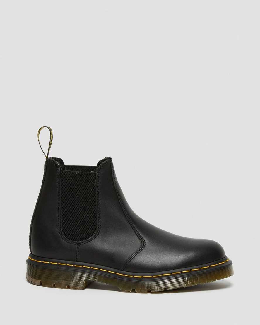 Black Industrial Full Grain Men's Dr Martens 2976 Slip Resistant Leather Ankle Boots | 186520-GKT