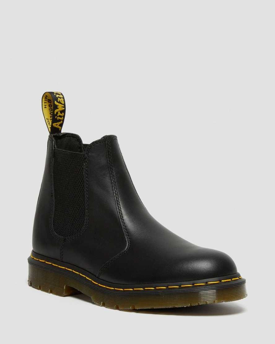 Black Industrial Full Grain Men's Dr Martens 2976 Slip Resistant Leather Ankle Boots | 186520-GKT