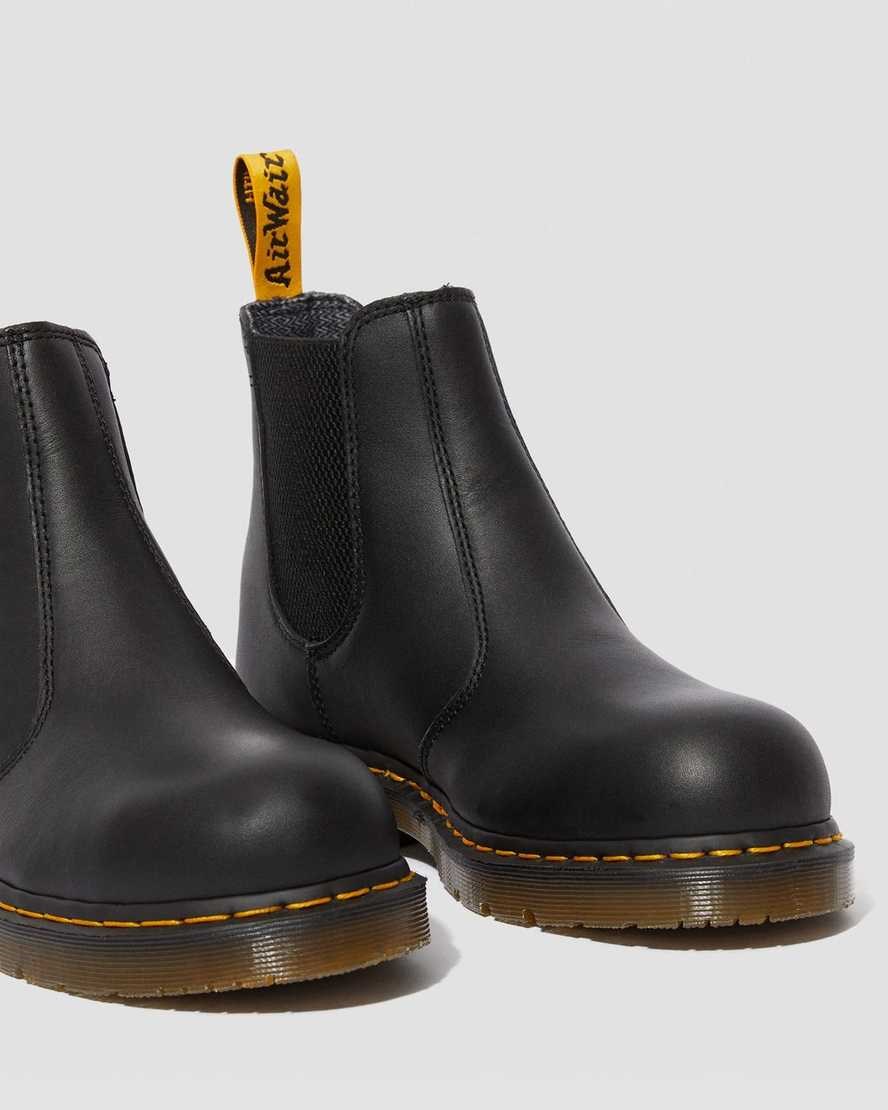 Black Industrial Full Grain Men's Dr Martens Fellside Full Grain Chelsea Work Chelsea Boots | 549387-JTW