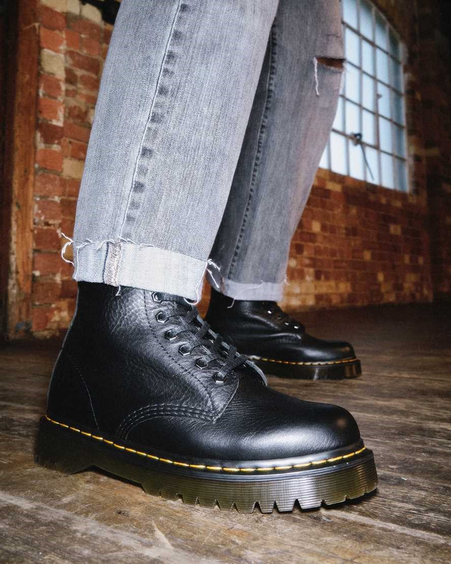 Black Inuck Men's Dr Martens 1460 Pascal Bex Leather Ankle Boots | 682410-RES