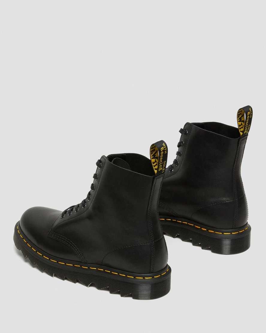 Black Luxor Men's Dr Martens 1460 Pascal Ziggy Leather Ankle Boots | 349085-AFB