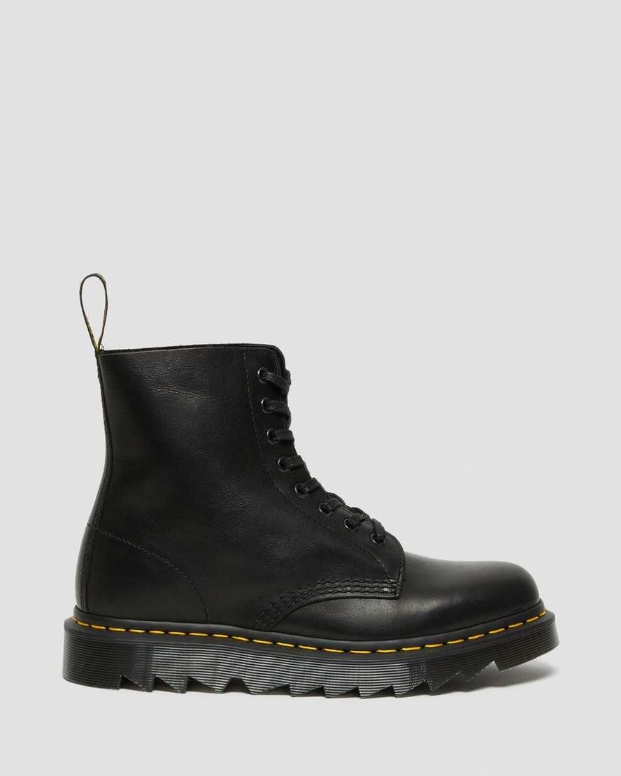 Black Luxor Men's Dr Martens 1460 Pascal Ziggy Leather Ankle Boots | 349085-AFB