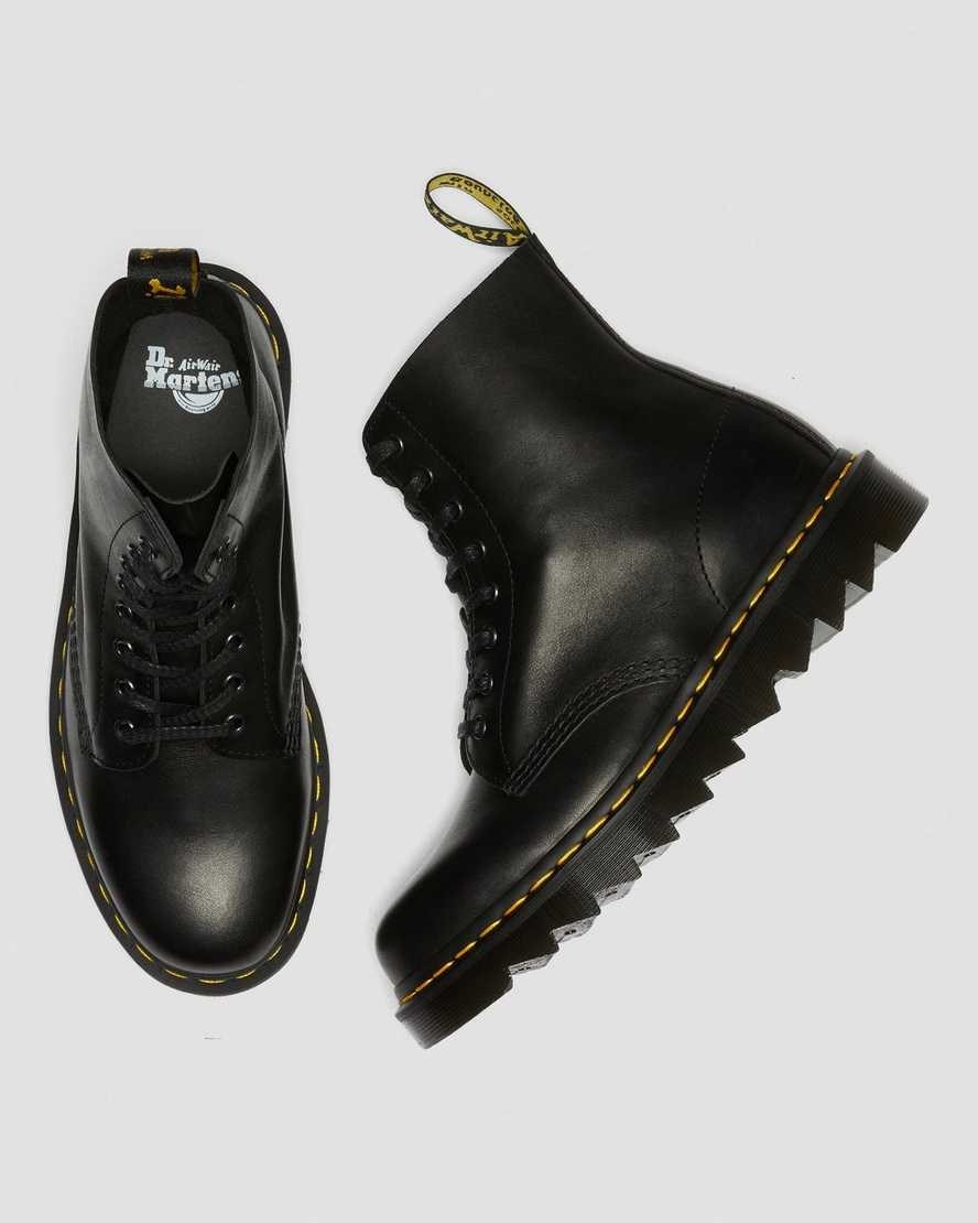 Black Luxor Men's Dr Martens 1460 Pascal Ziggy Leather Ankle Boots | 349085-AFB