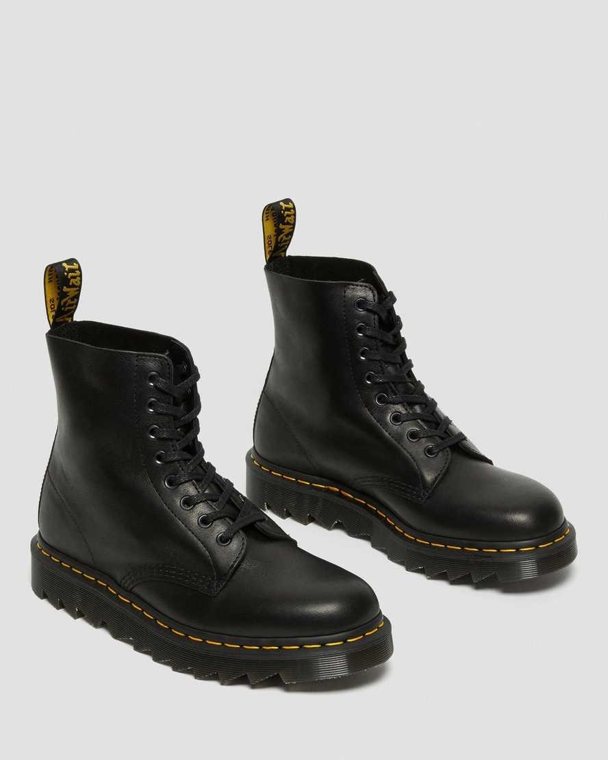 Black Luxor Men's Dr Martens 1460 Pascal Ziggy Leather Ankle Boots | 349085-AFB