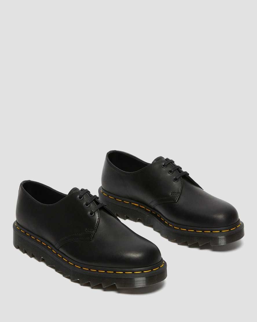 Black Luxor Men's Dr Martens 1461 Ziggy Leather Oxford Shoes | 972638-VQE