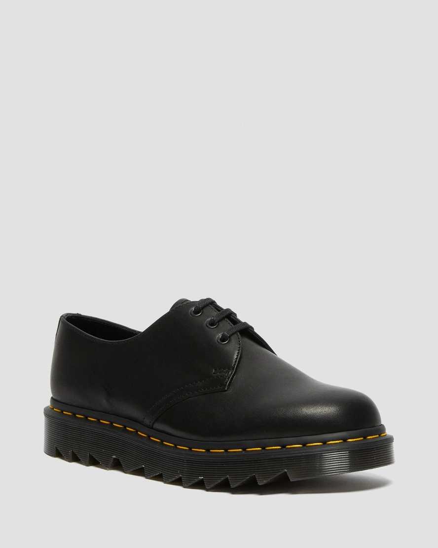 Black Luxor Men\'s Dr Martens 1461 Ziggy Leather Oxford Shoes | 972638-VQE