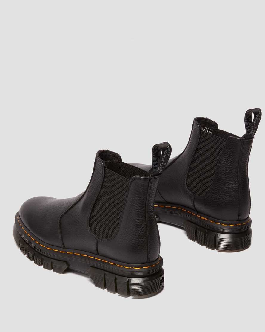 Black Men's Dr Martens Rikard Lunar Leather Ankle Boots | 018693-EQT