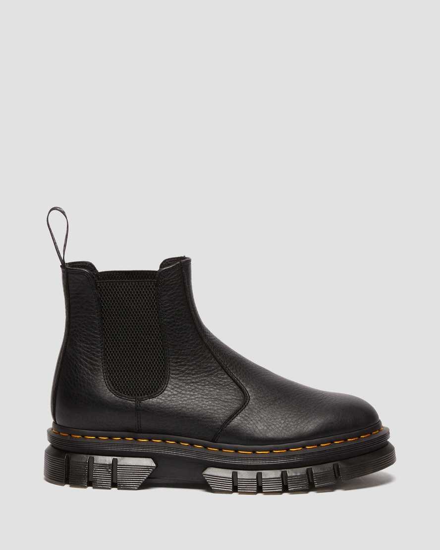 Black Men's Dr Martens Rikard Lunar Leather Ankle Boots | 018693-EQT