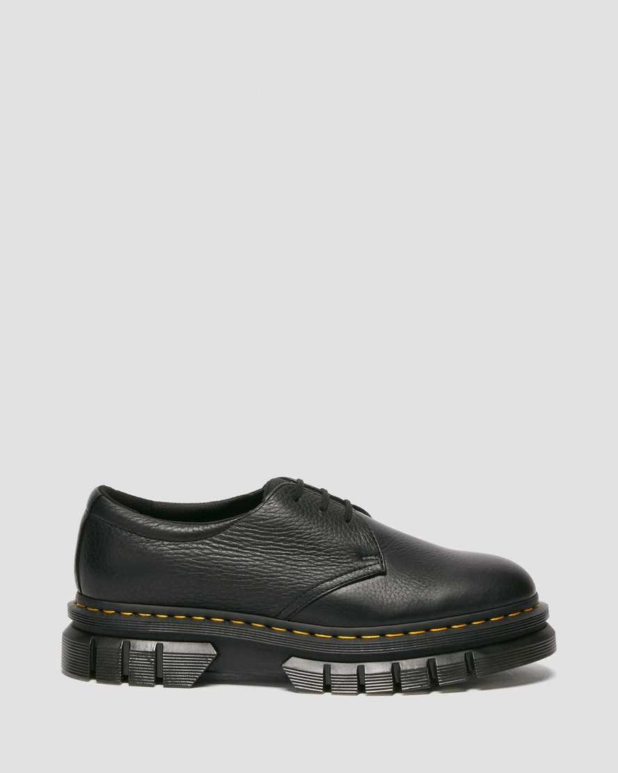 Black Men's Dr Martens Rikard Lunar Leather Oxford Shoes | 584921-KXL