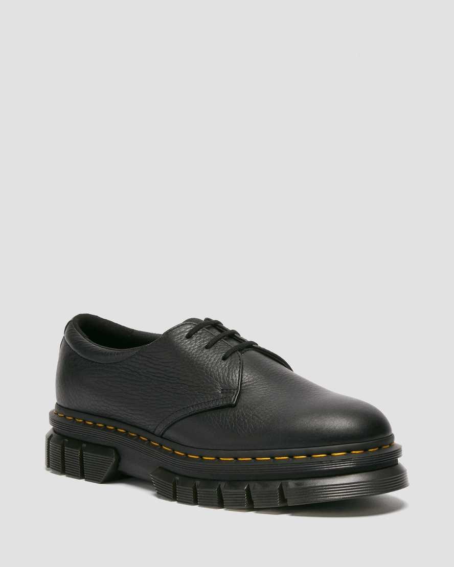 Black Men's Dr Martens Rikard Lunar Leather Oxford Shoes | 584921-KXL