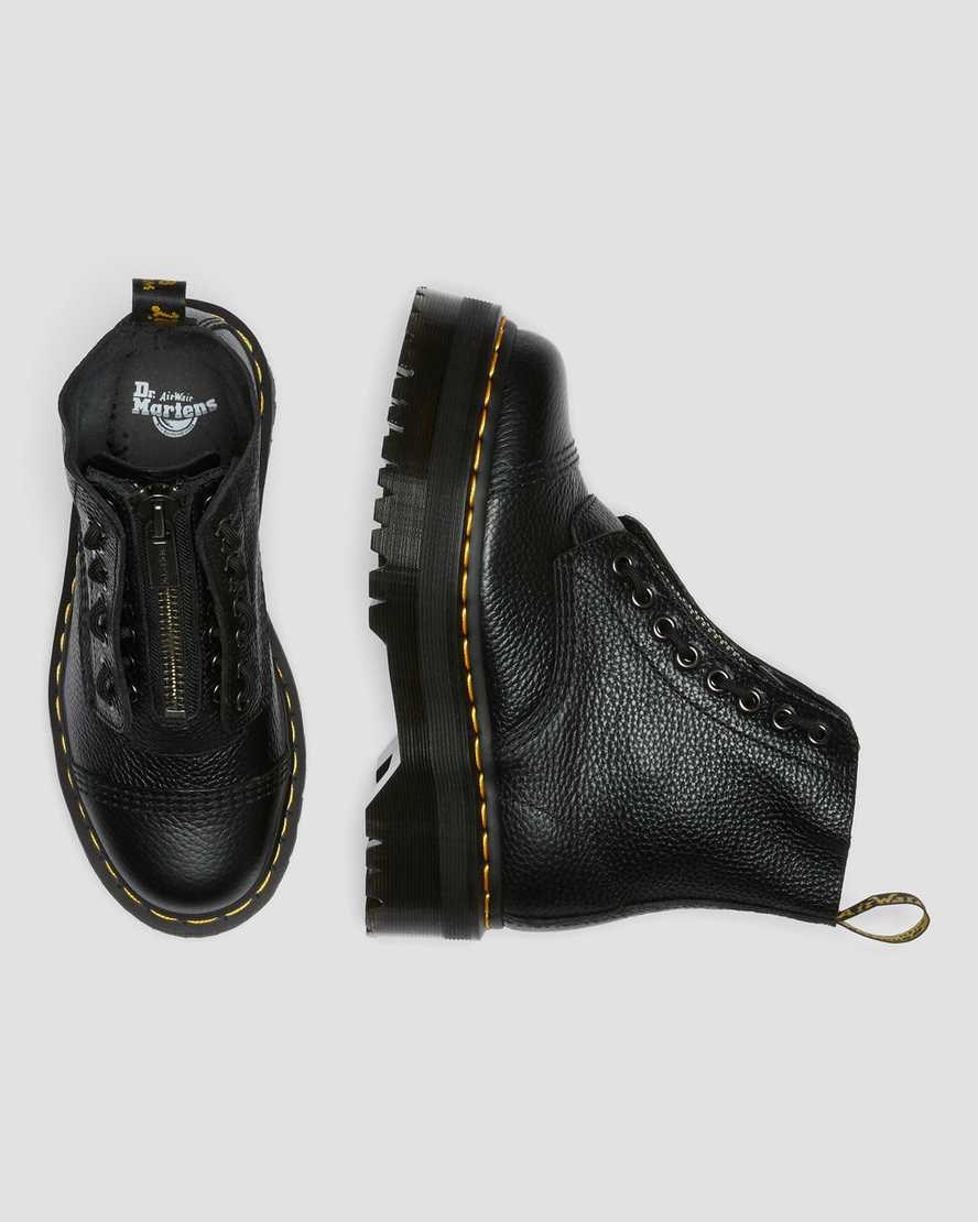 Black Milled Nappa Leather Women's Dr Martens Sinclair Milled Nappa Leather Ankle Boots | 583274-CQB