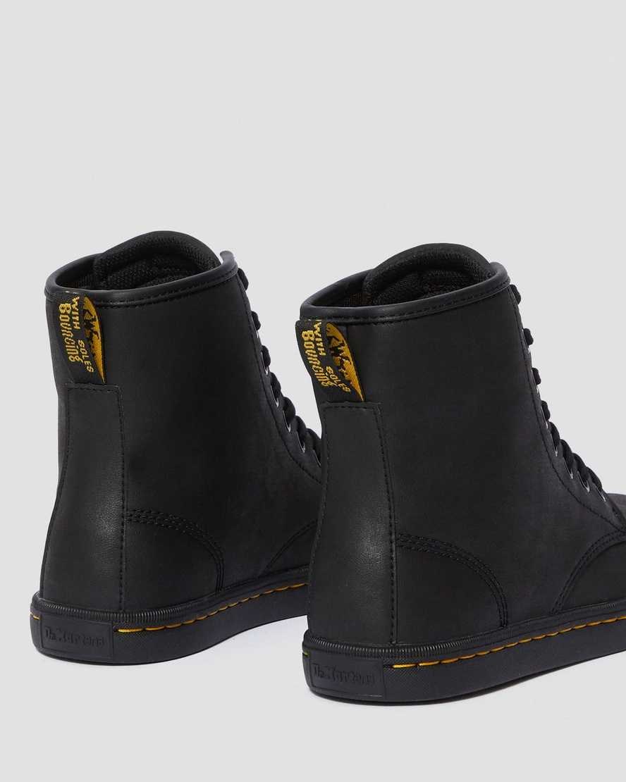 Black Mohawk Non Woven Synthetic Women's Dr Martens Sheridan Matte Ankle Boots | 863275-OWM