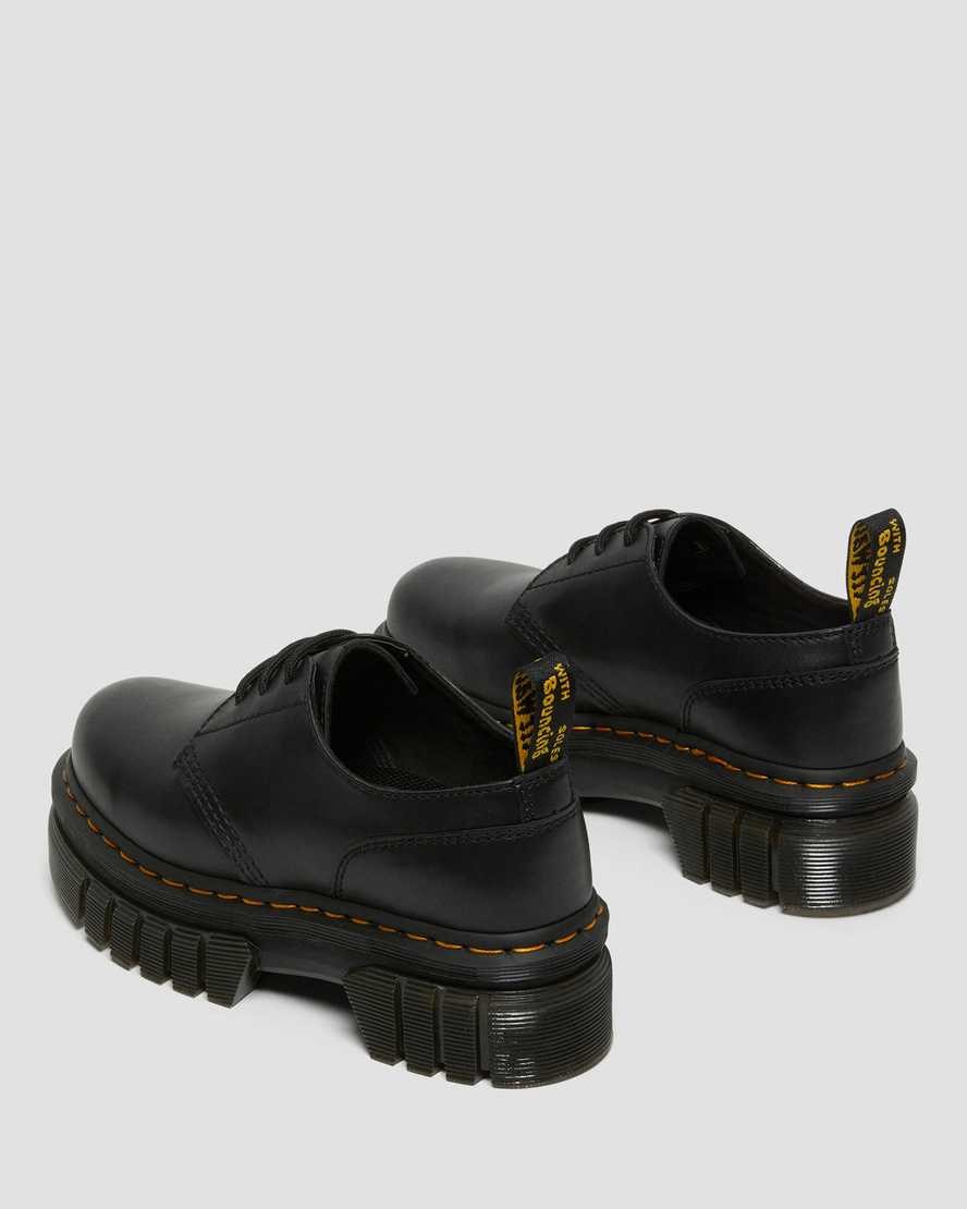 Black Nappa Lux Women's Dr Martens Audrick Nappa Leather Platform Shoes | 985412-GSJ