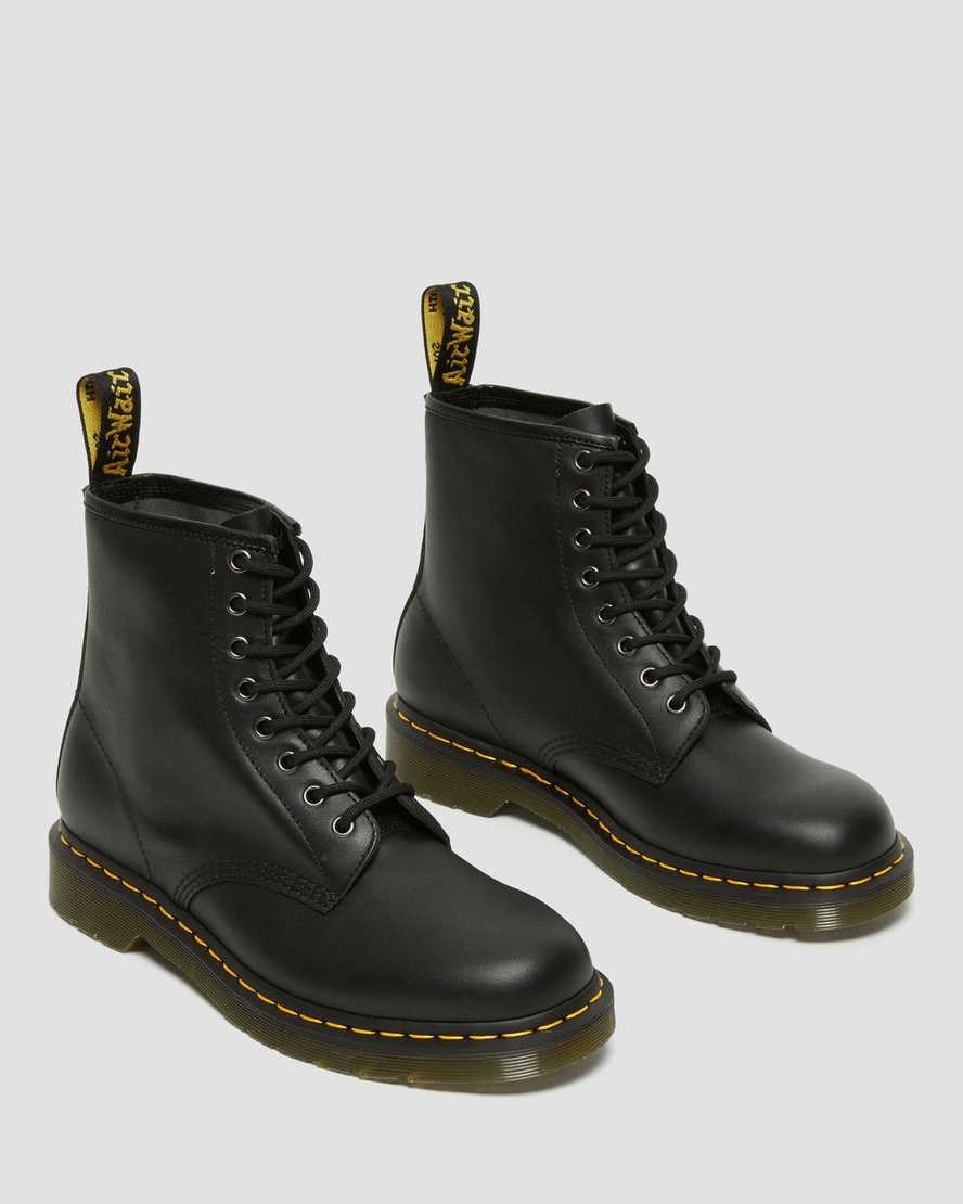 Black Nappa Men's Dr Martens 1460 Nappa Leather Ankle Boots | 086253-UYB