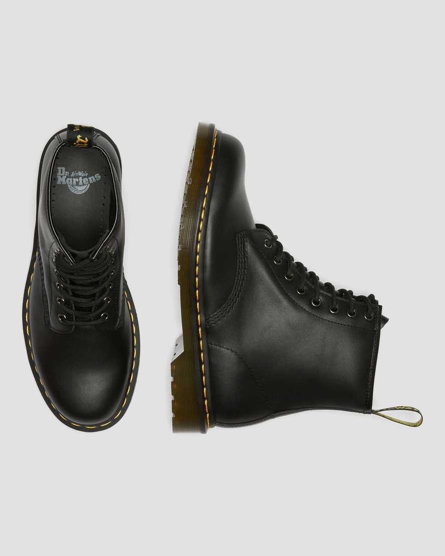 Black Nappa Men's Dr Martens 1460 Nappa Leather Lace Up Boots | 548761-TKD