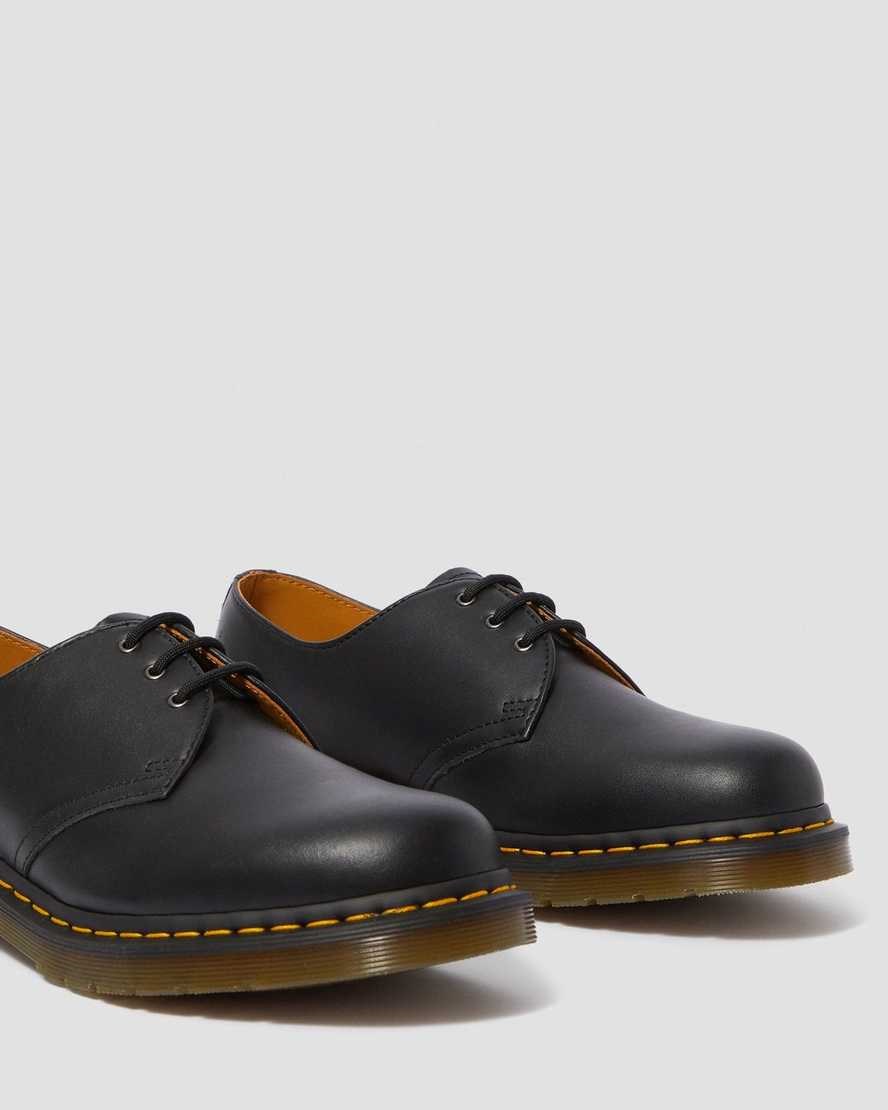 Black Nappa Men's Dr Martens 1461 Nappa Leather Oxford Shoes | 837956-LJQ