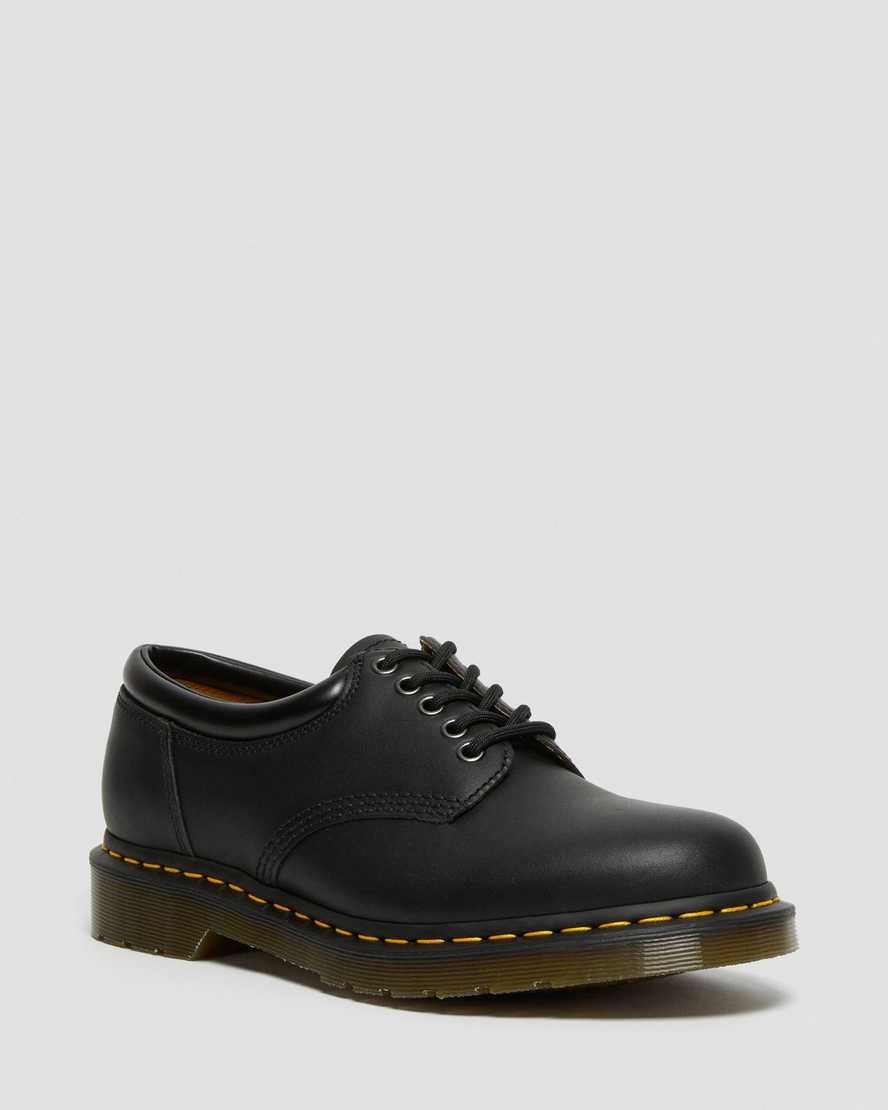 Black Nappa Men's Dr Martens 8053 Nappa Leather Oxford Shoes | 107826-SGE